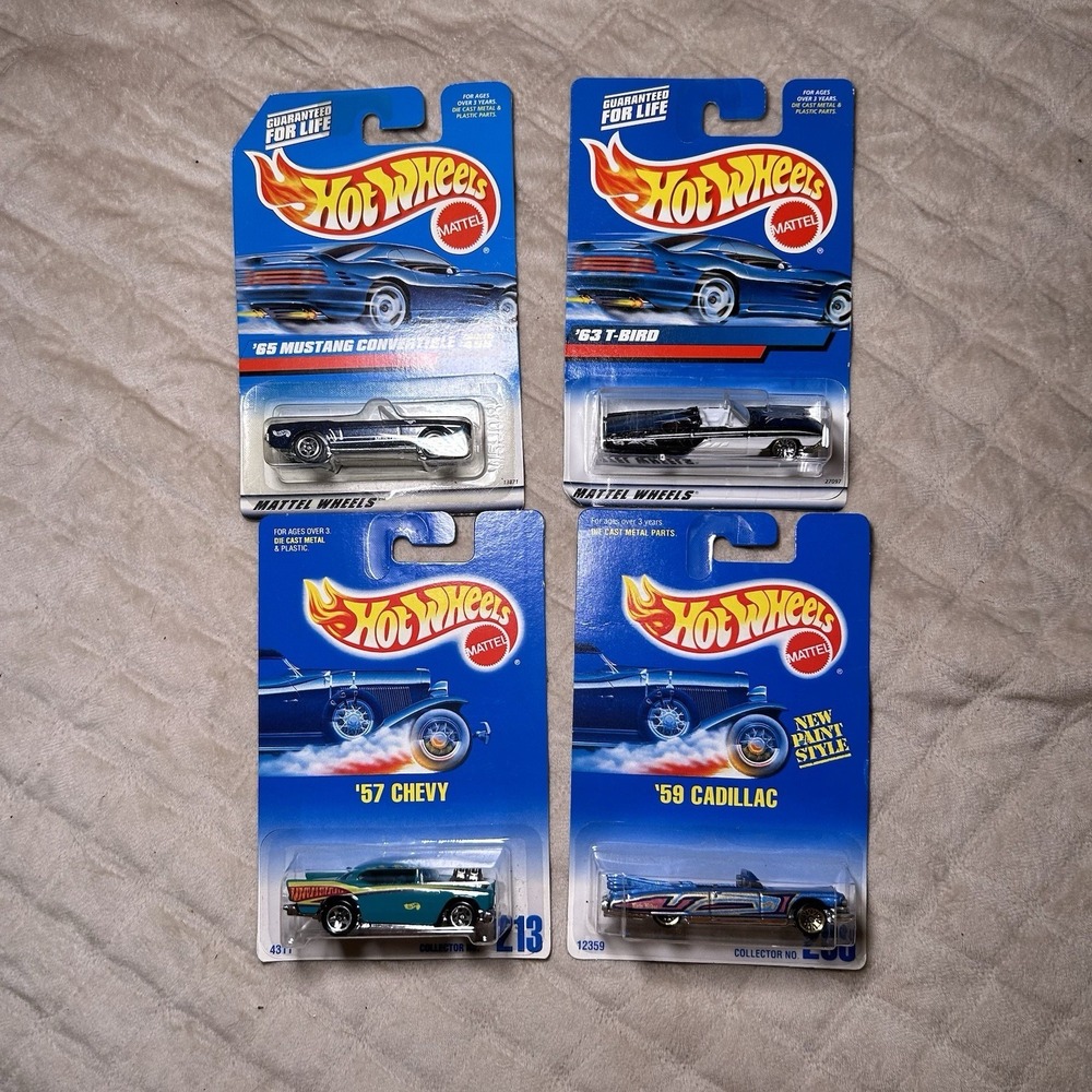Hot Wheels Set Of 4 Cars 1:64 Diecast NIB #455 #130 #213 #266